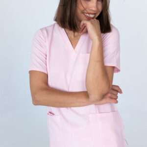 Bluza medyczna damska pastelowo różowa Kokolu