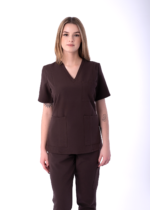 Bluza medyczna damska czekoladowa Kokolu