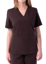 Bluza medyczna damska czekoladowa Kokolu