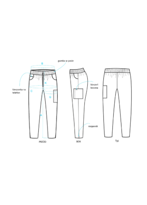 spodnie medyczne cygaretki sportowe Kokolu