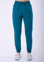 spodnie damskie jogger medyczne ciemnoturkusowe