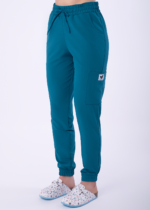 spodnie damskie jogger medyczne ciemnoturkusowe