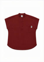 bluza medyczna damska oversize w kolorze burgundowym marka Kokolu